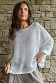 Conrad Grunge Loose Cotton Knit White  Pre order due 1 week 